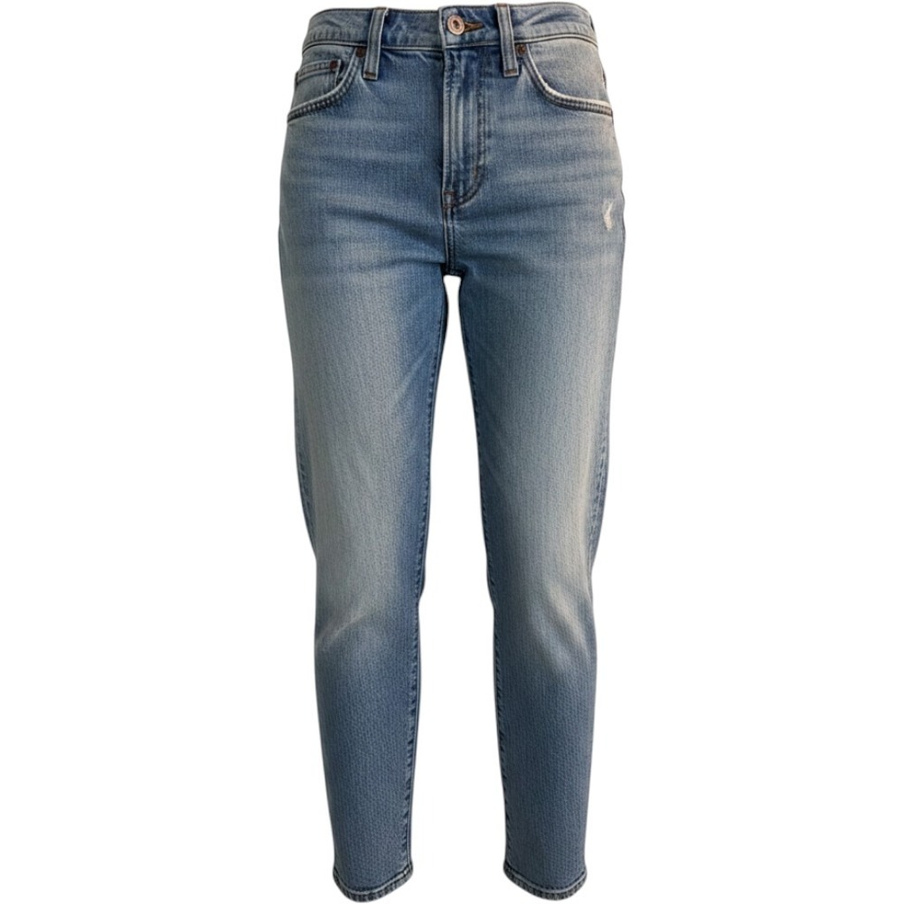 Madewell Jeans‎ Women 30 Light Blue Relaxed Taper High Rise Distressed Denim